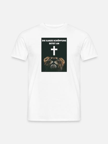 Kreuz - Jesus - Biblisches design - Männer T-Shirt - Weiß