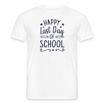 Dernier jour d’école - T-shirt homme - blanc - Devant - AI Model Male 178 dark (178cm)