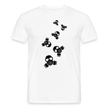 Symbole du masque à gaz - T-shirt homme - blanc - Devant - AI Model Male 178 dark (178cm)