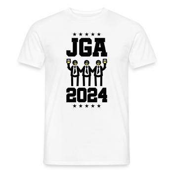 Enterrement de vie de garçon 2024 Marié Enterrement de vie de garçon - T-shirt homme - blanc - Devant - AI Model Male 178 dark (178cm)