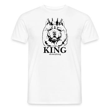 CHOW CHOW King of everything Hunde Spruch Wilsigns - Männer T-Shirt - Weiß - Vorne - AI Model Male 178 dark (178cm)