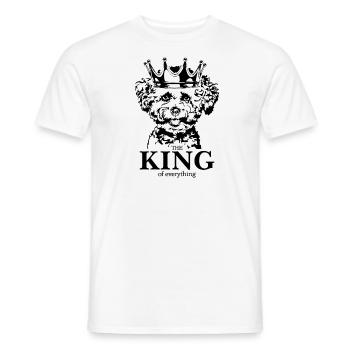 Bichon frisé Roi de tout Chiens Wilsigns - T-shirt homme - blanc - Devant - AI Model Male 178 dark (178cm)