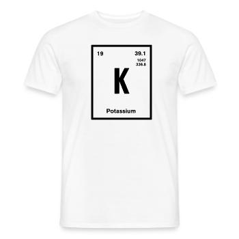 Potassium Element im Periodensystem - Männer T-Shirt - Weiß - Vorne - AI Model Male 178 dark (178cm)