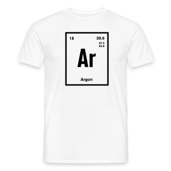 Argon Element im Periodensystem - Männer T-Shirt - Weiß - Vorne - AI Model Male 178 dark (178cm)
