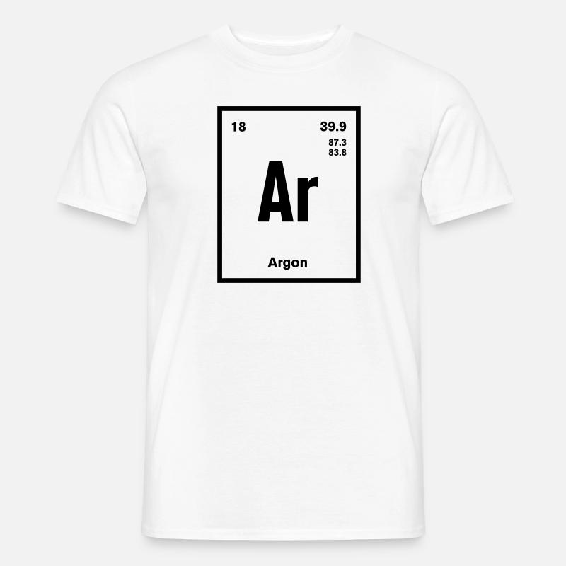 Argon Element im Periodensystem - Männer T-Shirt - Weiß