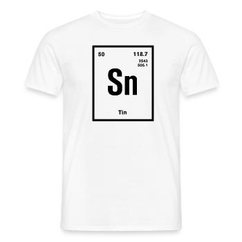Tin Element im Periodensystem - Männer T-Shirt - Weiß - Vorne - AI Model Male 178 dark (178cm)