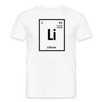 Lithium Element im Periodensystem - Männer T-Shirt - Weiß - Vorne - AI Model Male 178 dark (178cm)