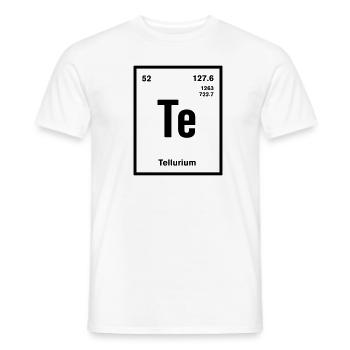 Tellurium Element im Periodensystem - Männer T-Shirt - Weiß - Vorne - AI Model Male 178 dark (178cm)