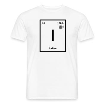 Iodine Element im Periodensystem - Männer T-Shirt - Weiß - Vorne - AI Model Male 178 dark (178cm)