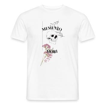 Memento Mori - Männer T-Shirt - Weiß - Vorne - AI Model Male 178 dark (178cm)