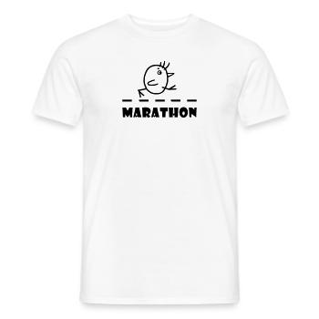 Marathon running - Men's T-Shirt - white - Front - AI Model Male 178 dark (178cm)