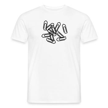 Paper clip - Men's T-Shirt - white - Front - AI Model Male 178 dark (178cm)