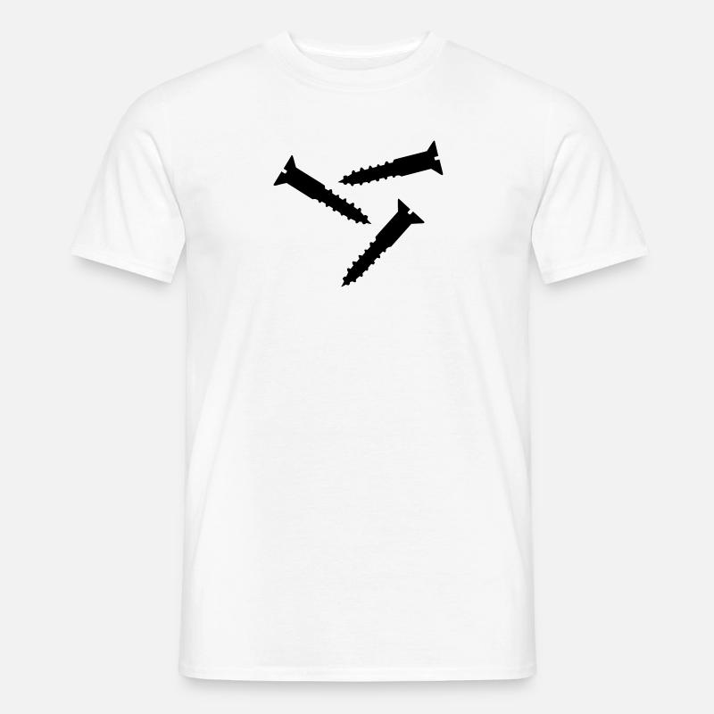 Schraube - Männer T-Shirt - Weiß