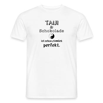 taiji und schokolade - Männer T-Shirt - Weiß - Vorne - AI Model Male 178 dark (178cm)