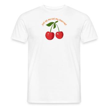 just let me eat my cherries - Männer T-Shirt - Weiß - Vorne - AI Model Male 178 dark (178cm)