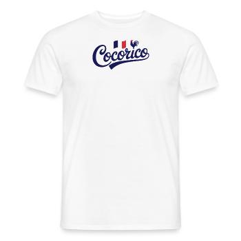 Cocorico - T-shirt homme - blanc - Devant - AI Model Male 178 dark (178cm)