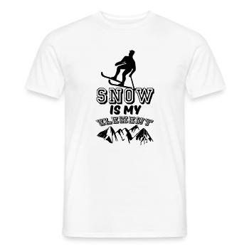Neige neige ski ski skieur cadeau - T-shirt homme - blanc - Devant - AI Model Male 178 dark (178cm)