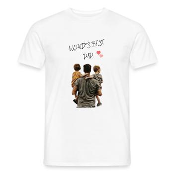 WORLD'S BEST DAD - Men's T-Shirt - white - Front - AI Model Male 178 dark (178cm)