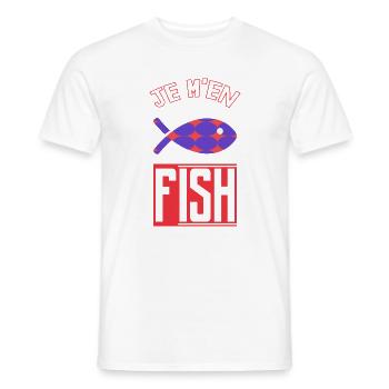 JE M'EN FISH - T-shirt homme - blanc - Devant - AI Model Male 178 dark (178cm)