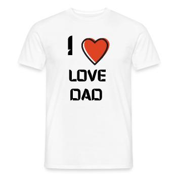 Je t'aime papa - T-shirt homme - blanc - Devant - AI Model Male 178 dark (178cm)