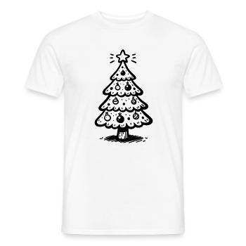 Glowing Christmas Tree in Neon-Style - Männer T-Shirt - Weiß - Vorne - AI Model Male 178 dark (178cm)