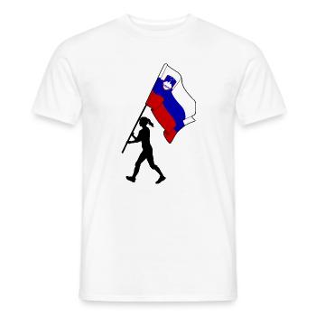 Flagge Slowenien Frau zu Fuß - Männer T-Shirt - Weiß - Vorne - AI Model Male 178 dark (178cm)