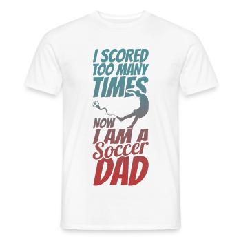 Papa footballeur - T-shirt homme - blanc - Devant - AI Model Male 178 dark (178cm)
