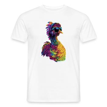 Dinde Poules Oiseaux Dinde - T-shirt homme - blanc - Devant - AI Model Male 178 dark (178cm)