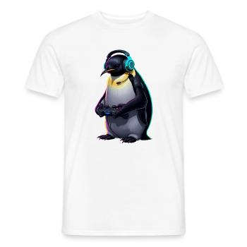 Jeux de pingouins jeux vidéo d’animaux pingouin drôle - T-shirt homme - blanc - Devant - AI Model Male 178 dark (178cm)