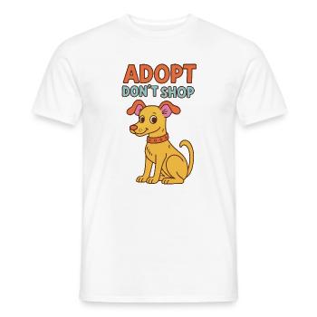 Adopt Don't Shop Pup - Men's T-Shirt - white - Front - AI Model Male 178 dark (178cm)