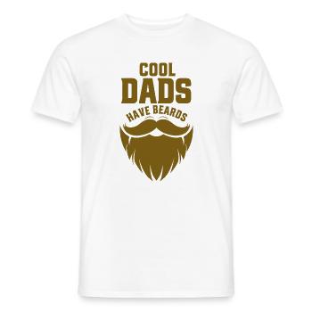 Cool Dads Have Beards - Men's T-Shirt - white - Front - AI Model Male 178 dark (178cm)