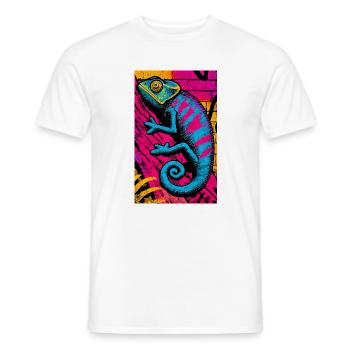 caméléon - T-shirt homme - blanc - Devant - AI Model Male 178 dark (178cm)