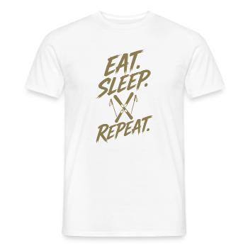 Sports d’hiver Vacances de ski Skieurs Piste de ski Silhouett - T-shirt homme - blanc - Devant - AI Model Male 178 dark (178cm)