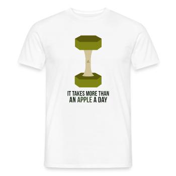 Motivation fitness Apple Gym Dicto - T-shirt homme - blanc - Devant - AI Model Male 178 dark (178cm)