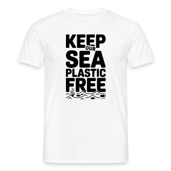 Keep Our Sea Plastic Free - Men's T-Shirt - white - Front - AI Model Male 178 dark (178cm)
