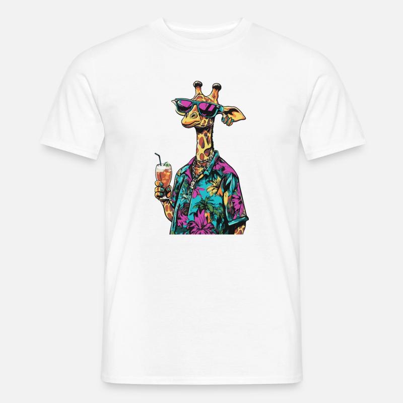 Giraffe Comic Summer - Men's T-Shirt - white