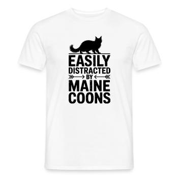 Maine Coon Dictons, blague sur chat, cadeau Maine Coon - T-shirt homme - blanc - Devant - AI Model Male 178 dark (178cm)
