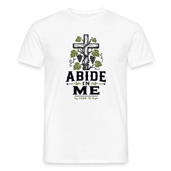 Abide In Me - Men's T-Shirt - white - Front - AI Model Male 178 dark (178cm)
