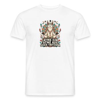 Lama Meditation - Männer T-Shirt - Weiß - Vorne - AI Model Male 178 dark (178cm)