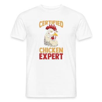 Élevage de coqs, volaille, poulet - T-shirt homme - blanc - Devant - AI Model Male 178 dark (178cm)