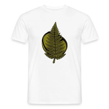 Minimal Forest Symbol, Streetwear de la nature - T-shirt homme - blanc - Devant - AI Model Male 178 dark (178cm)