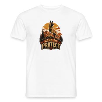 Malinoi Belgischer Schäferhund - Männer T-Shirt - Weiß - Vorne - AI Model Male 178 dark (178cm)