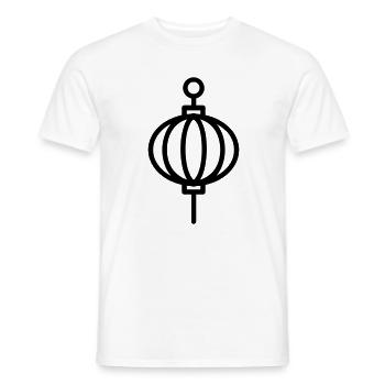 lanterne chinoise - T-shirt homme - blanc - Devant - AI Model Male 178 dark (178cm)