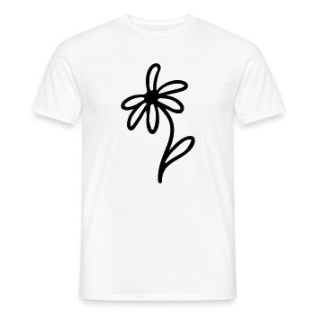 Flower - Men's T-Shirt - white - Front - AI Model Male 178 dark (178cm)