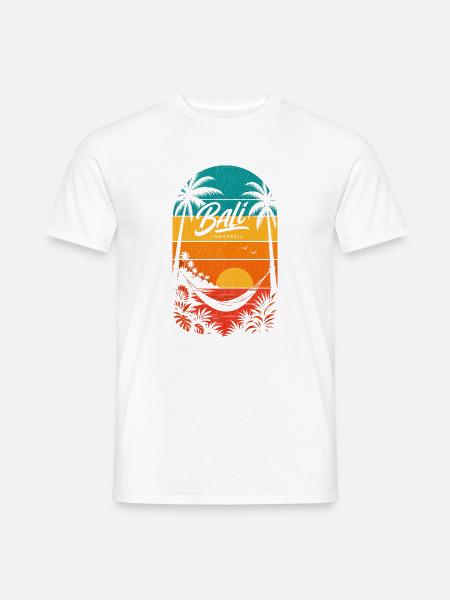 Bali Indonesien Retro - Männer T-Shirt - Weiß