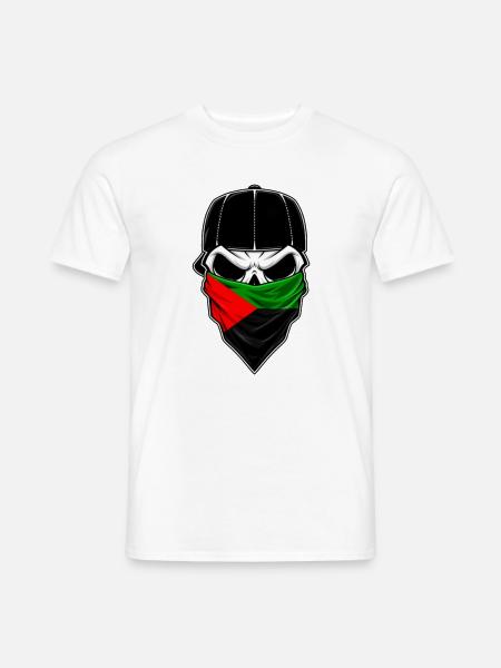 Stilisierter Martinique-Bandana-Schädel - Männer T-Shirt - Weiß