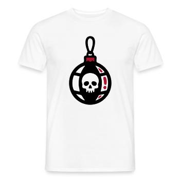 Totenkopf Christbaumkugel Icon - Männer T-Shirt - Weiß - Vorne - AI Model Male 178 dark (178cm)