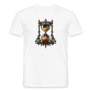 Sanduhr mit Efeu – Gothic Art - Männer T-Shirt - Weiß - Vorne - AI Model Male 178 dark (178cm)