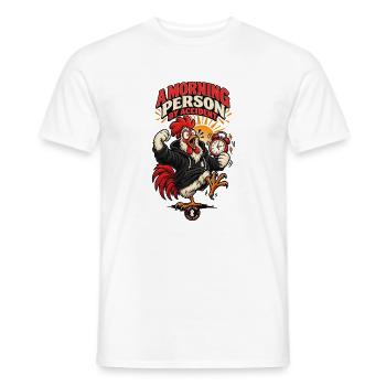 RobVibe Wild Club – Unbeabsichtigter Morgenhahn - Männer T-Shirt - Weiß - Vorne - AI Model Male 178 dark (178cm)