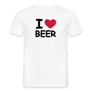 I Love Beer - Männer T-Shirt - Weiß - Vorne - AI Model Male 178 dark (178cm)